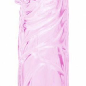 Förlängande Penis Sleeve Pink i rosa färg med ådror och textur