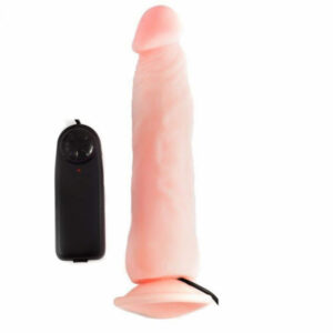 Cally Kusin vibrerande dildo med sugpropp i mjuk sammetslen material