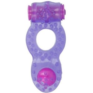 Vibrerande penisring Sexy Fun med knottror och analpärla