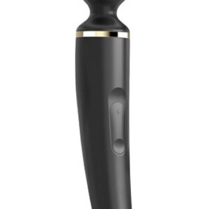 Massageapparat Wand Black i svart med vibrerande huvud för muskelomvårdning