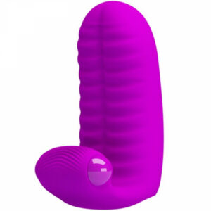 Fingervibratoror Finger Feeling med ribbad yta och vibrator för två fingrar