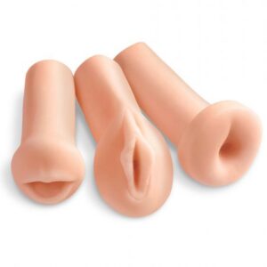 Delicious Trio Holes masturbator med tre knottriga öppningar i silikon