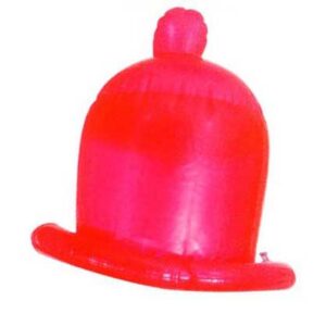 Uppblåsbar badhatt Condom Bath Hat i kondomform med ventilation