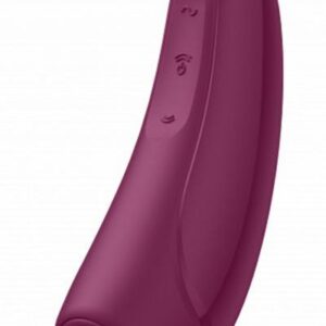 Appstyrbar Satisfyer Curvy 1 Plus lufttryckvibrator med skruvad struktur inuti