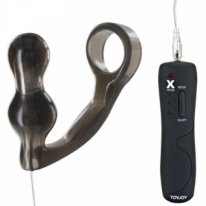 Kombinerad vibrerande analplugg och potensring Dylan Power Plug Ring
