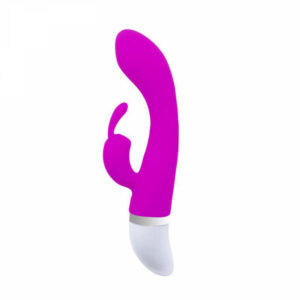Rabbitstav Hilari med böjbar stav och flexibel klitorisretare i sammetslen material