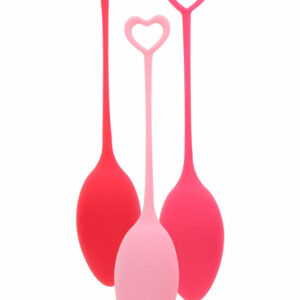 Set med 3 Healthy Heart Balls knipkulor i olika vikter för progressiv vaginaträning