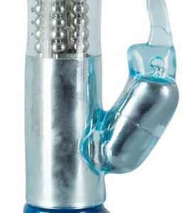 Crazy Rabbit vibratorstav med surrande kanin-stimulatör och pärlor
