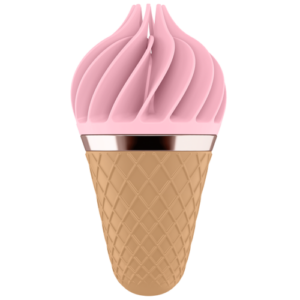 Roterande klitorisstimulator Sweet Treat Spinnator med glace-inspirerad design och mjuka lameller