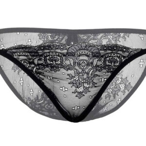 Svarta Natalia Panty L/XL trosor med öppen gren i polyamid och elastan