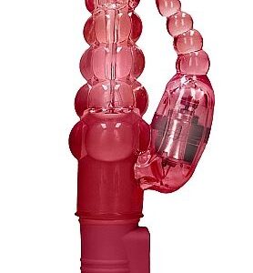 Merry Bubbel Rabbit dual vibrator med rotation och kulband-formad analretare