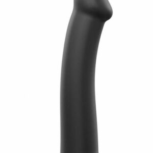 Böjbar Black Beauty-dildo med ultramjuk silikon och sugpropp