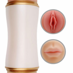 MX Double Stroker — dubbel masturbator med mun- och vagina-höljning i realistisk design