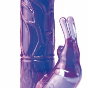 Bunny Deluxe rabbitvibrator med sugpropp, markerade ådror och realistiska detaljer