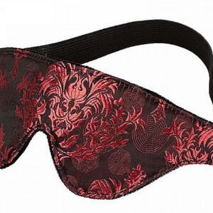 Scandal Blackout Mask ögonbindel i mjukt sammet med röda brokaddetaljer