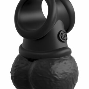 Realistisk dildo Crown Jewels i silikon med svängande kulor och flexibel ring