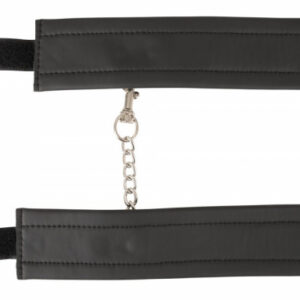 Veganvänliga Handcuffs Vegan handfängsel med polyuretan, D-ringar och kedja
