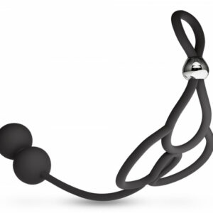 Ställbar potensring med analkulor i elastisk design för kombinerad stimulering