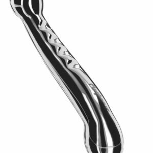 Kompakt Pleasure Steel dildo av rostfritt stål med två ändar med kulor