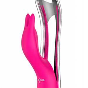 Rabbittstav Light Up Pleasure med lysande lamplampor i silvrig design