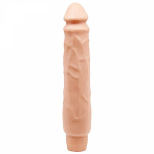 Realistisk Bigger Man-vibrator i kroppssäkert TPR med steglösa vibrationer