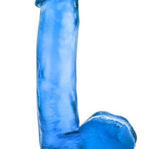 Realistisk dildo Blue Dream med hudstruktur och sugproppsbas
