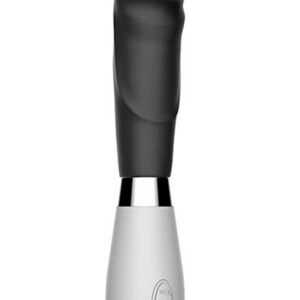 Louver vibrator i silikon med 10 vibrationslägen och utformat ollon, greppvänligt handtag