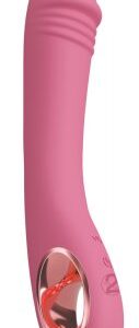 G-Spot Vibrator Slim Rose med texturerad topp och böjad form