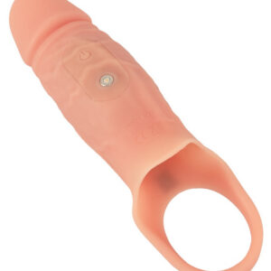 Vibrerande penisförlängare RealSleeve Close med realistisk design i mjuk silikon