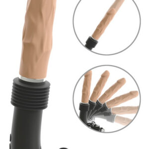 Thrusting vibrator RC Fucking Machine Flesh med roterande sugkopp