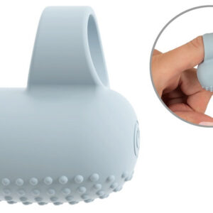 KIREMO finger vibrator i mjuk silikon med stimulerande knottrorna och flexibel ring