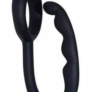 Spot Ring – svart potensring med perineumstimulator och lustkrok