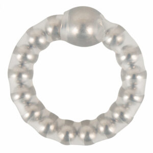 Penisring Max Metal Beads med synliga metallpärlor innanför transparent silikonen