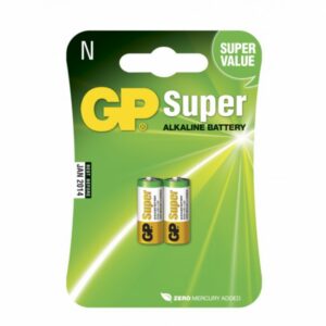 LR1 N alkaliska batterier 2-pack i transparent förpackning för höga strömkrav