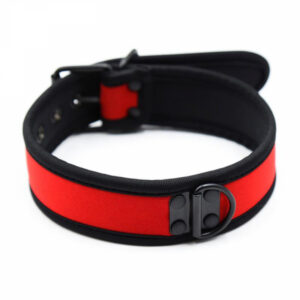 Collar Neo neoprenhalsband med D-ring och justerbar spänne för dominanslek