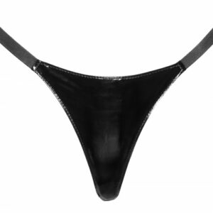 Stringbyxor Lack String S-L i glänsande lack med stretchiga remmar