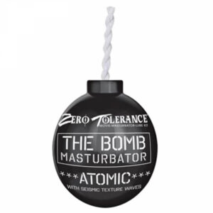 Ribbat onaniägg The Bomb i transparent TPE-material med tuff utsida