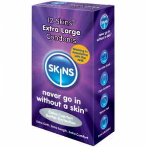 Skin Extra Large extra stora, tunna kondomer i 12-pack förpackning