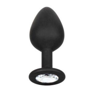 Svart analplugg Dream Plug Sparkly M med gnistrande diamant-detalj