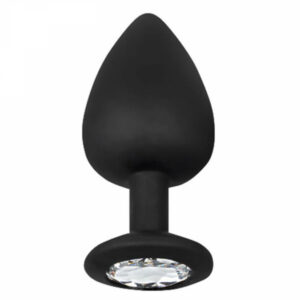 Svart analplugg Dream Plug Sparkly L med gnistrande diamant