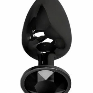 Metallanalplugg Dream Plug Blacky L med gnistrande sten i svart färg