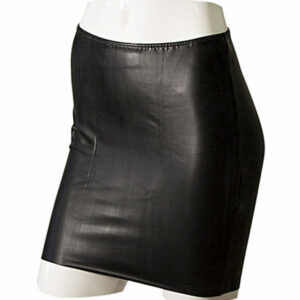 Datex Mini Skirt S-minikjol i blankt gummilatex med åtsittande passform