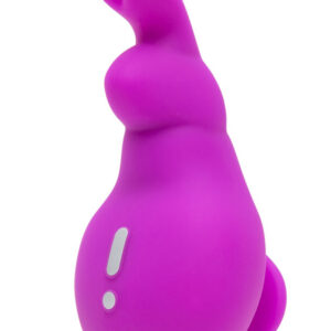 Happy Bunny klitorisvibrator i vit silikon med framträdande kaninöron