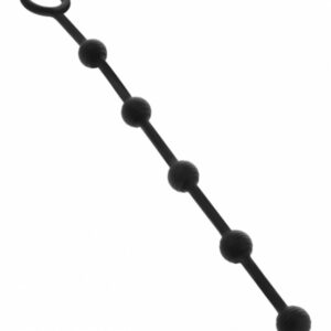 Fem rosa silikon-analkulor från Soft Anal Chain med dragögla, 1,5 cm diameter