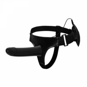 Vito Vibe vibrerande strap-on sele i grå silikon