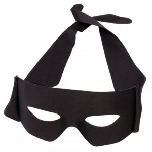 Svart ögonmask Revenge Mask i Zorro-stil för rollspel och maskerader