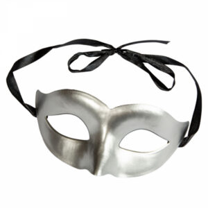 Silvrig ögonmask Mystic Mask i hårdplast för rollspel