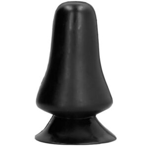 Black Hat Plug analplugg i svart PVC med långsamt tilltagande form