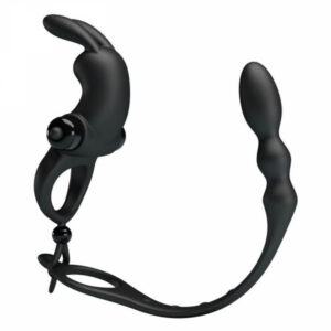 Vibrerande Ring and Chain kombinerad ring och analkulor för par