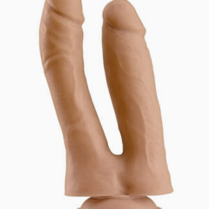 Twin Dildo med två realistiska dildos, olika storlekar och sugpropp